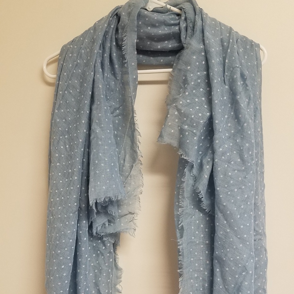 Old Navy Blue Polka Dot Scarf